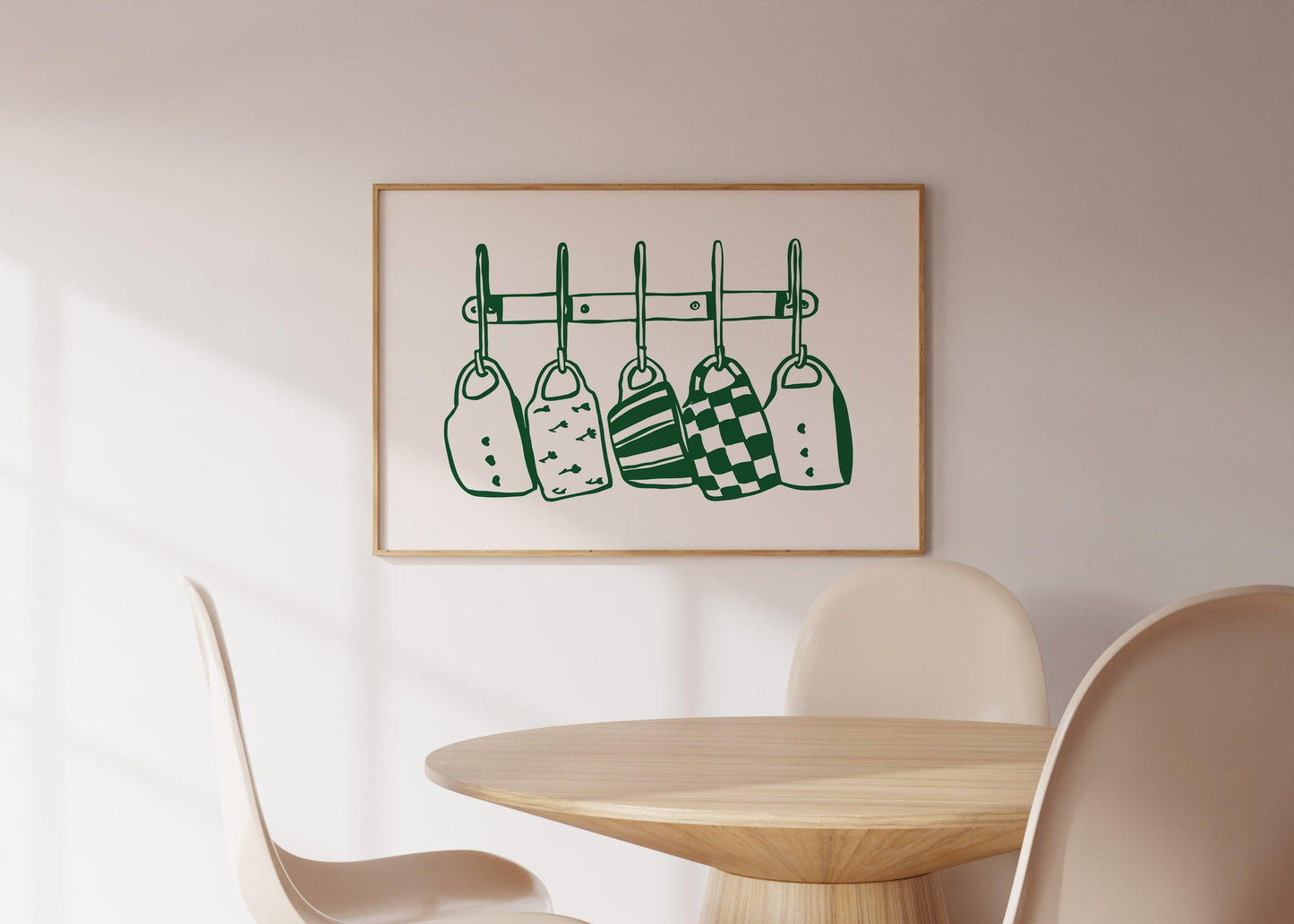 Kitchen Mugs Green Horizontal Poster