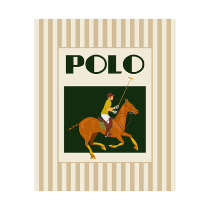 Vintage Polo Match Illustration Poster
