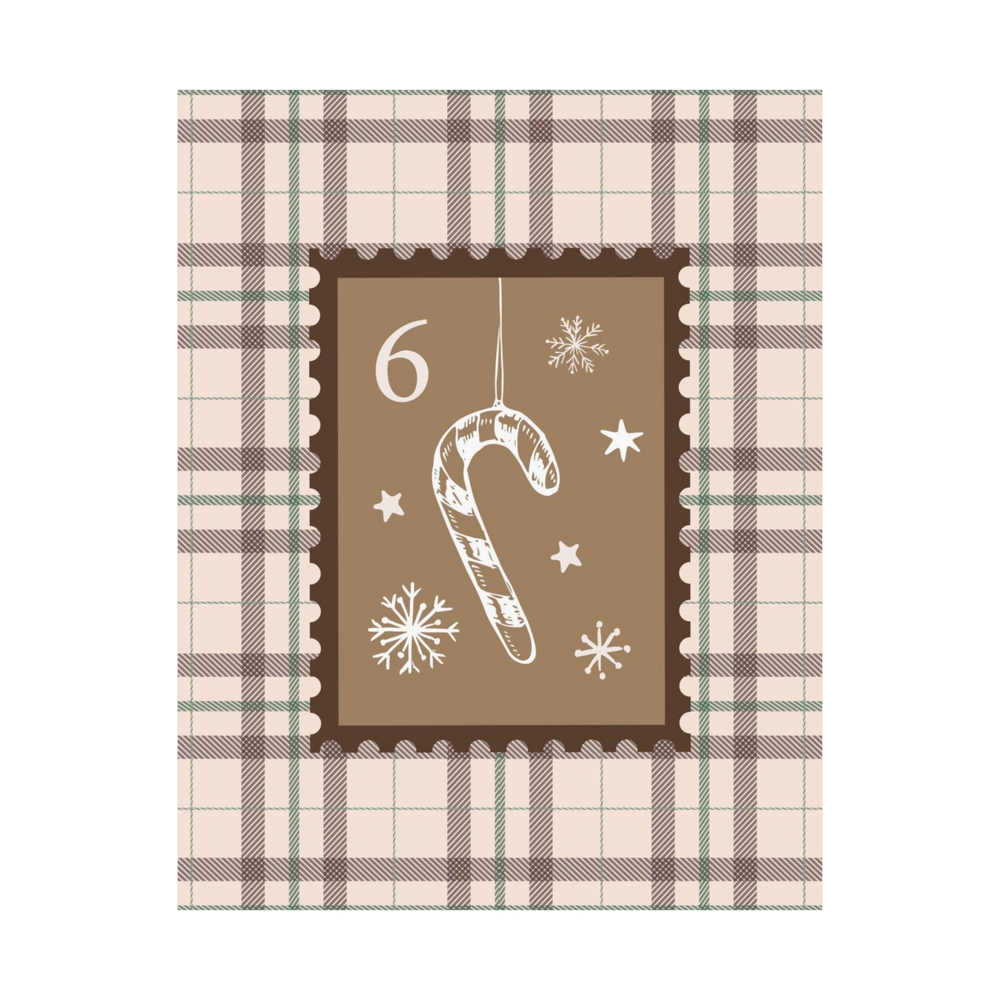 Christmas Candy Cane Stamp Poster