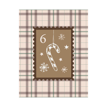 Christmas Candy Cane Stamp Poster
