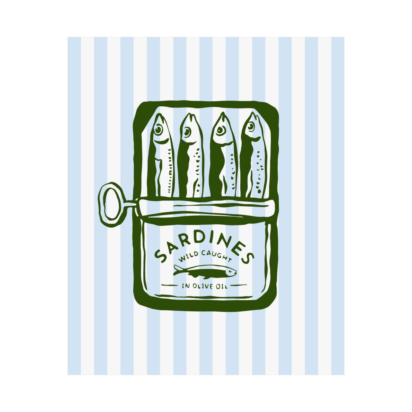 Sardines Striped Poster