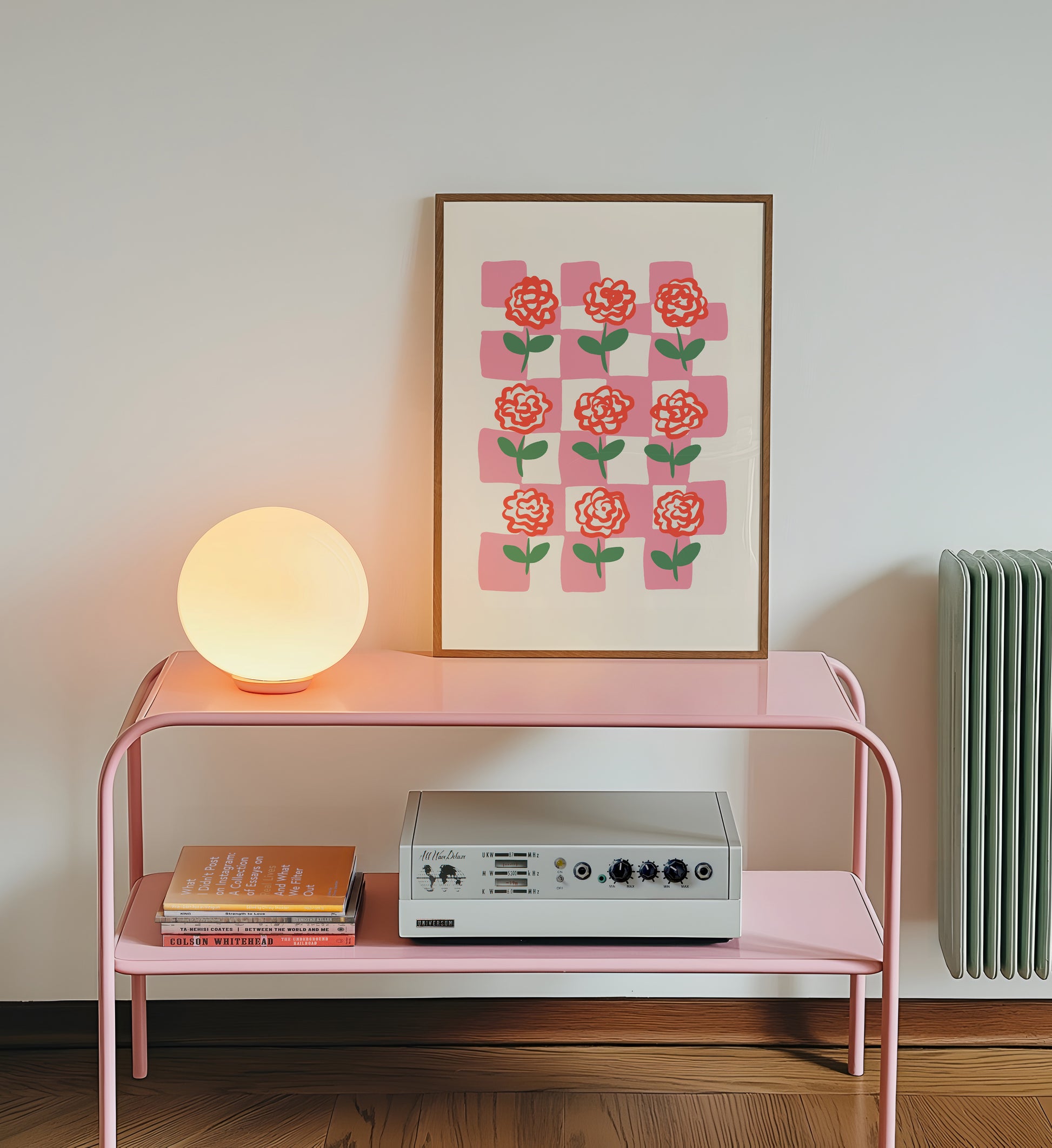 Floral Checker Poster