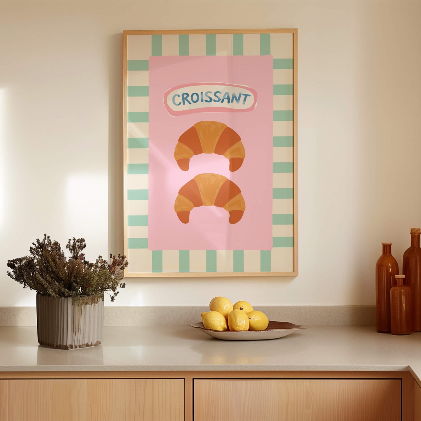 Croissants Pastel Poster