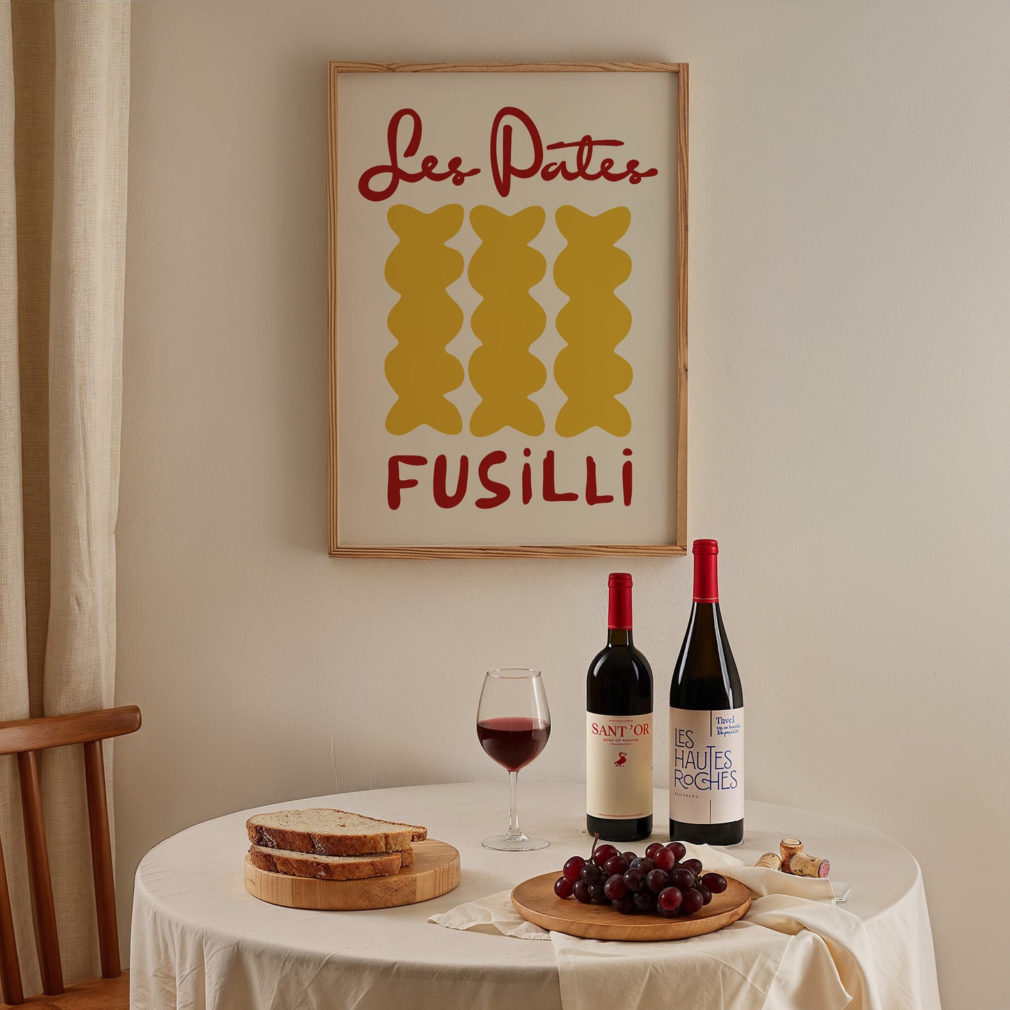 Fusilli Pasta Kitchen Poster