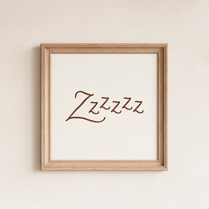 Zzzz Goodnight Horizontal Poster