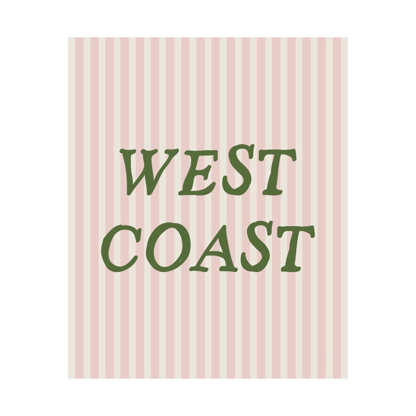 West Coast Striped Pink Poster