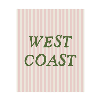 West Coast Striped Pink Poster