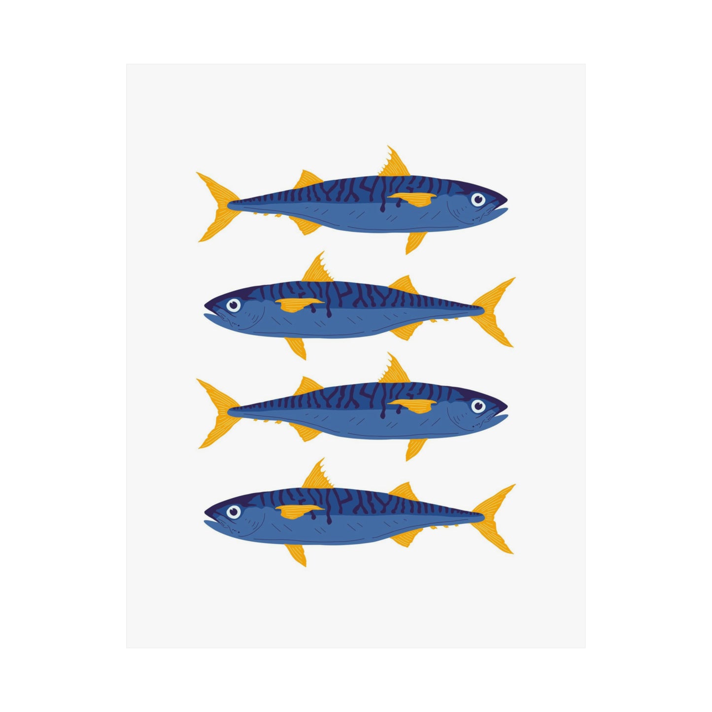 Blue & Yellow Fish Poster