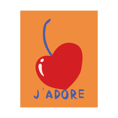 J'adore Cherry Orange Poster