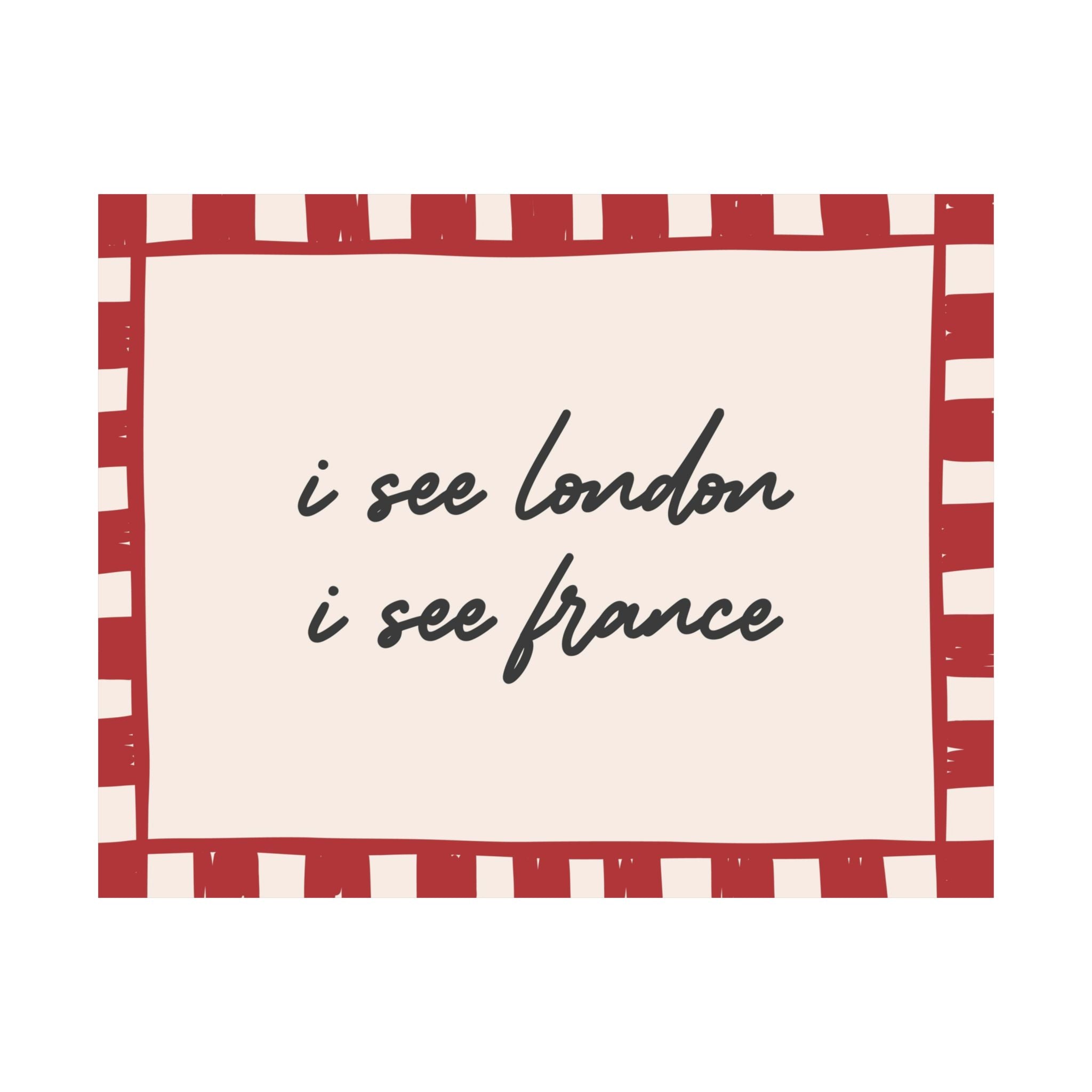 I See London I See France Checkered Poster