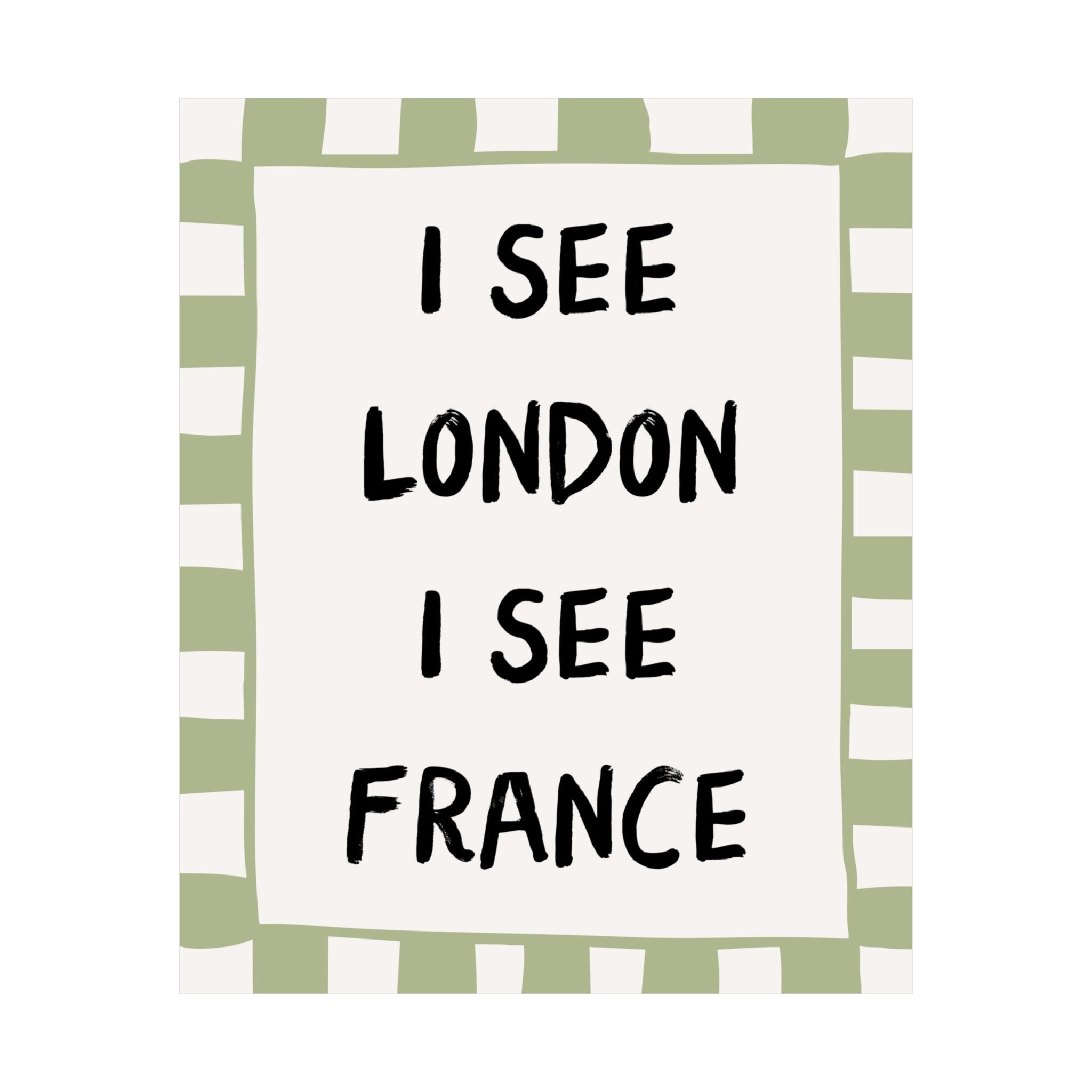 I See London I See France Chekered Poster