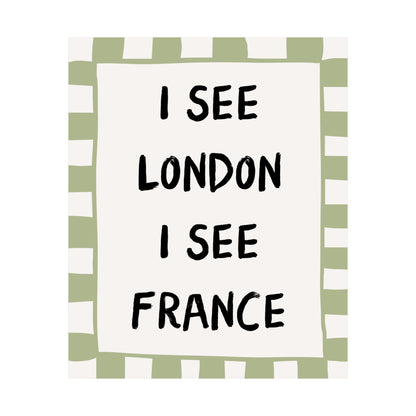 I See London I See France Chekered Poster