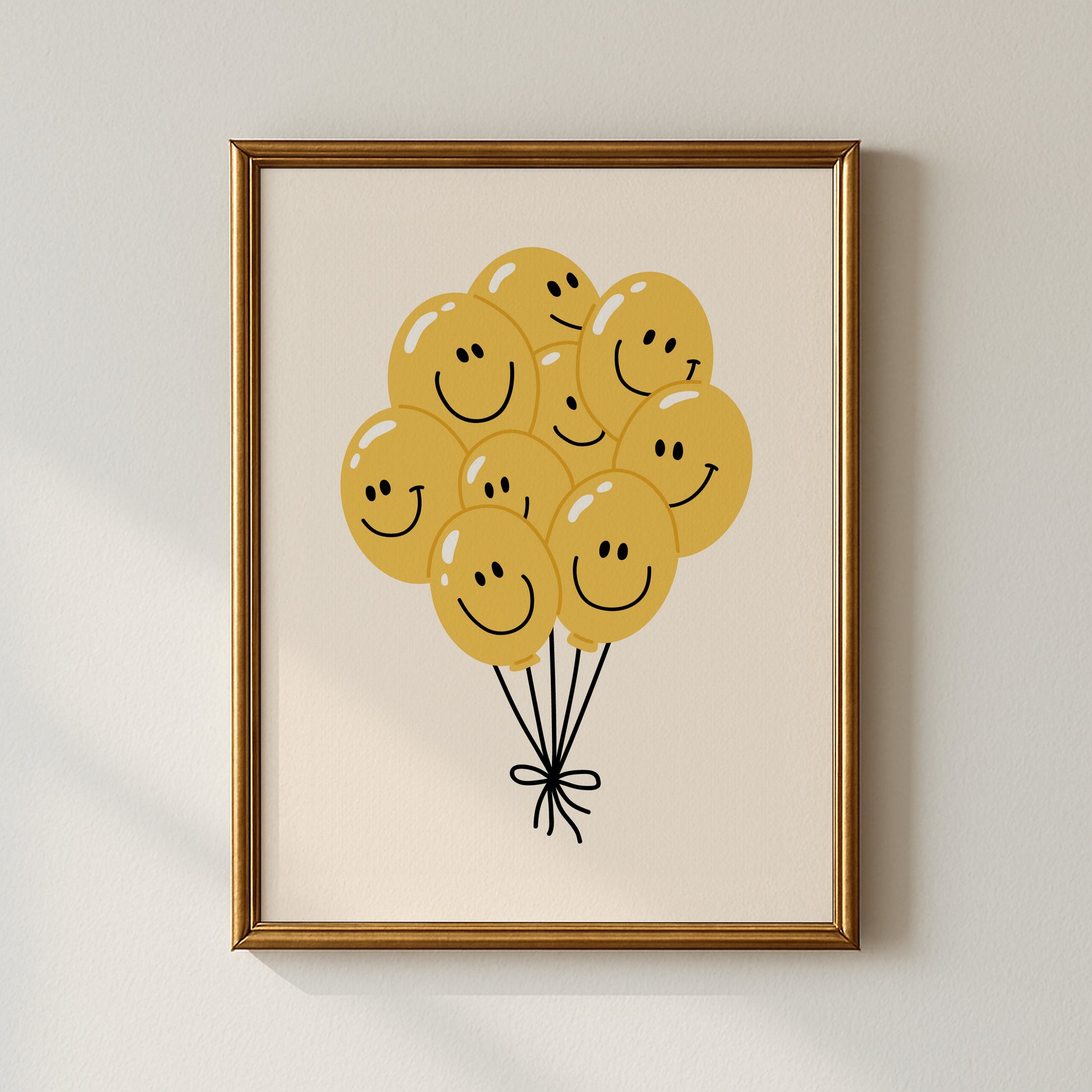 Happy Balloon Yellow Poster