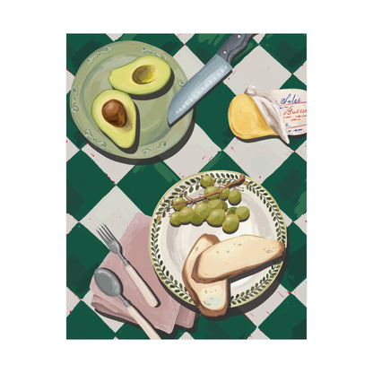 Avocado & Bread Breakfast Poster