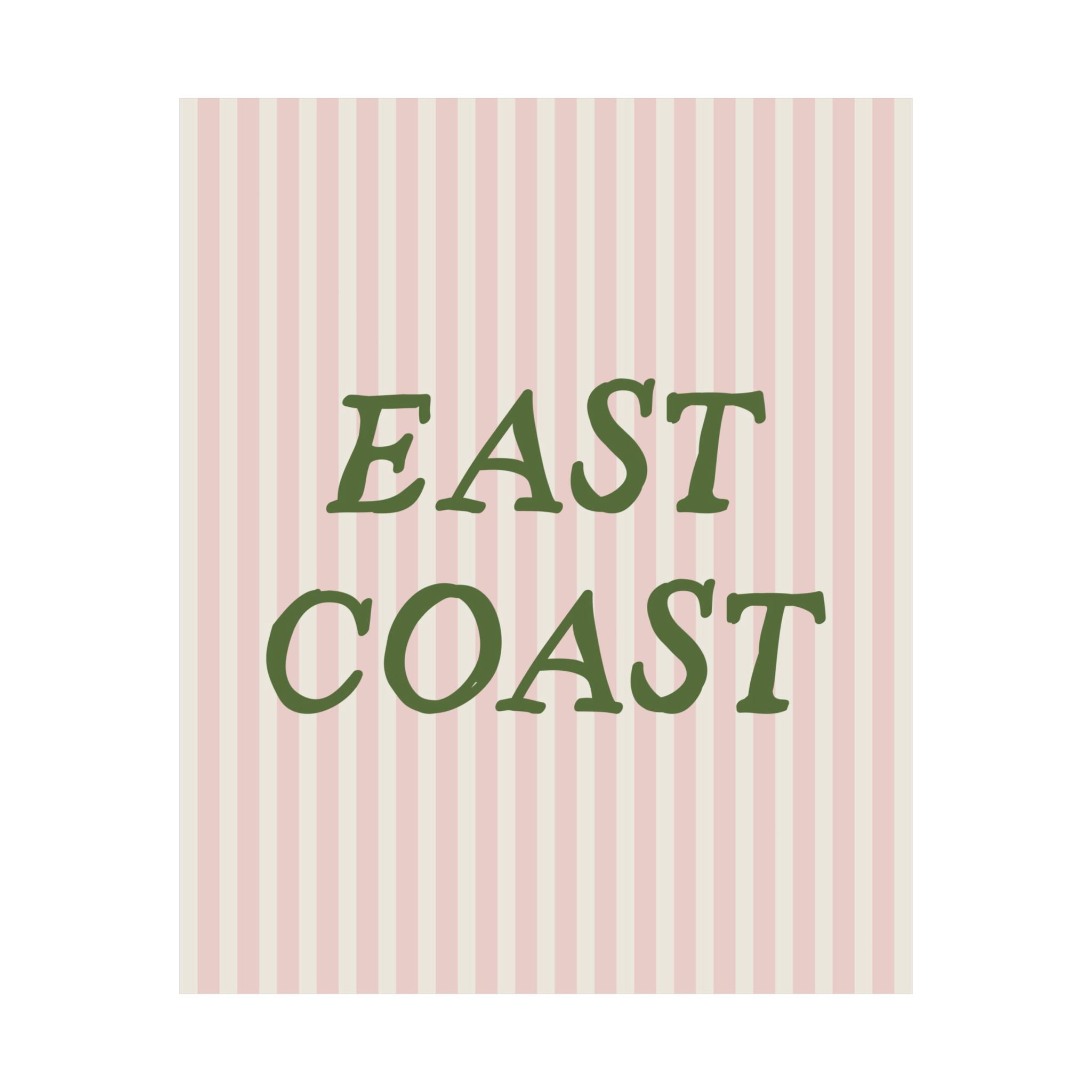 East Coast Striped Pink Poster