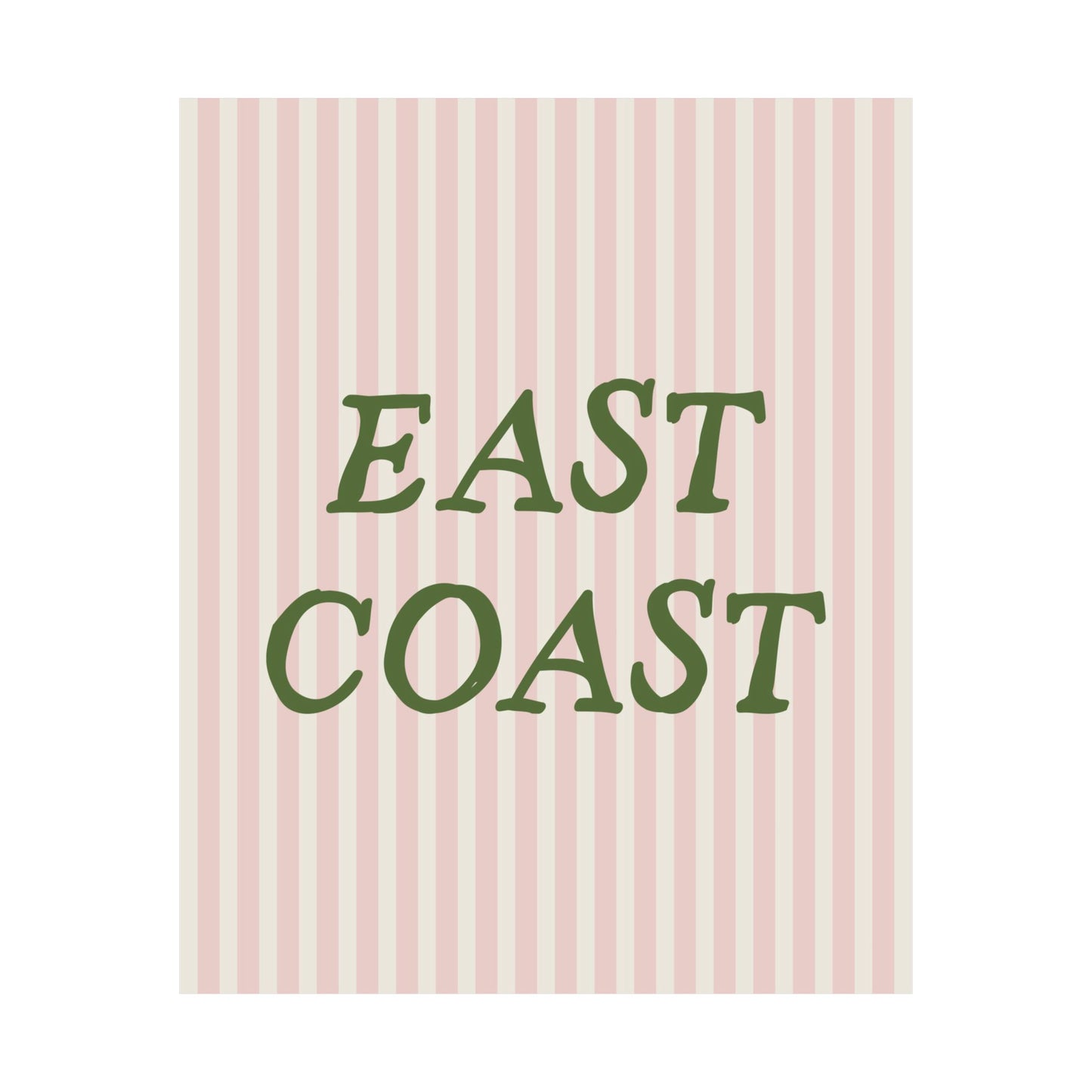 East Coast Striped Pink Poster