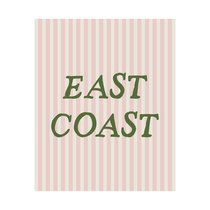 East Coast Striped Pink Poster