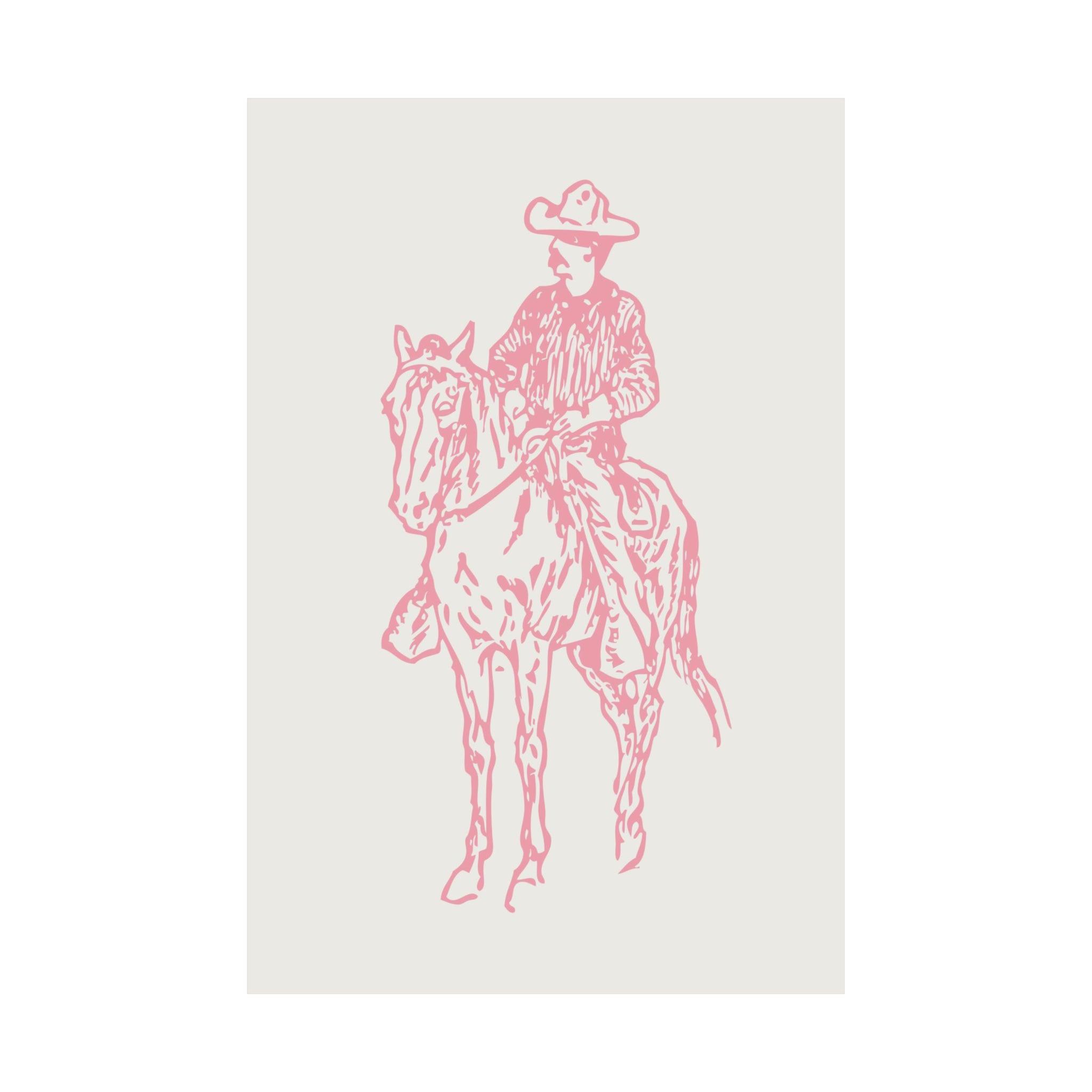 Cowboy Pink Poster