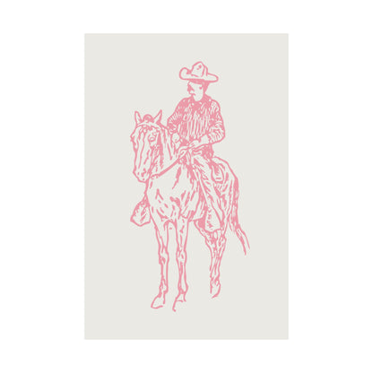 Cowboy Pink Poster