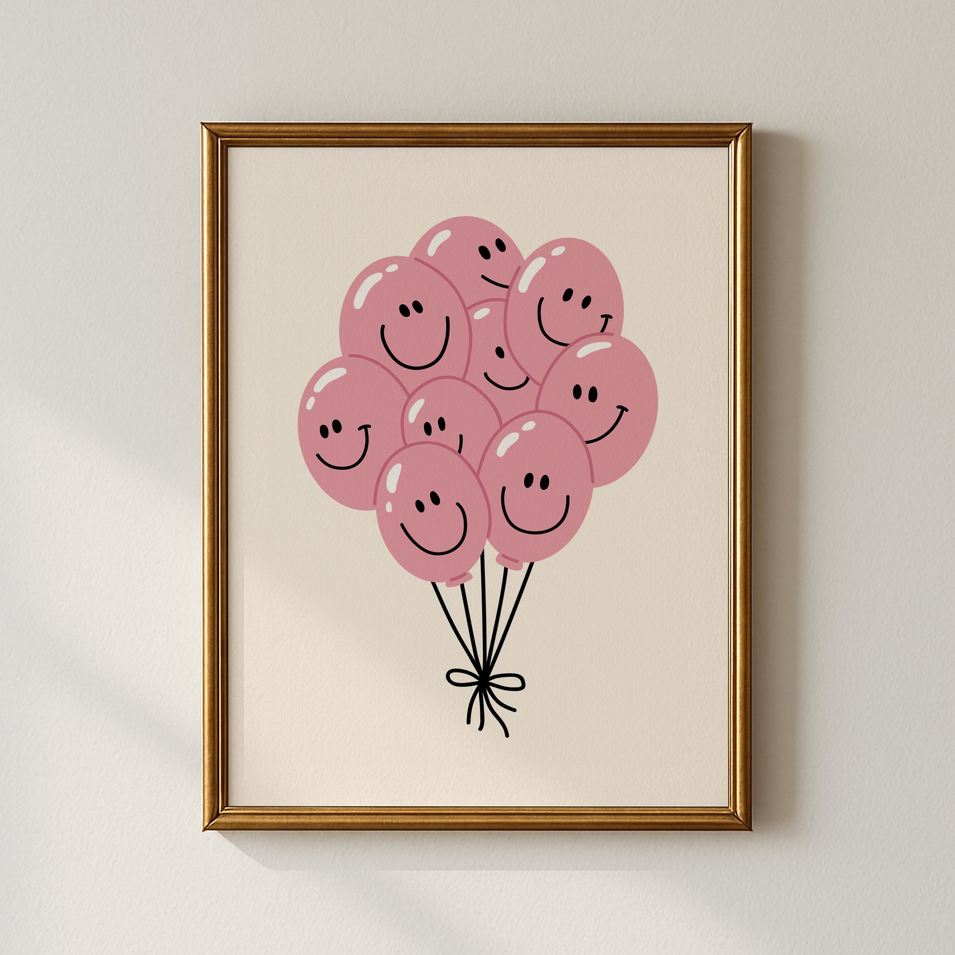 Happy Balloon Pink Poster