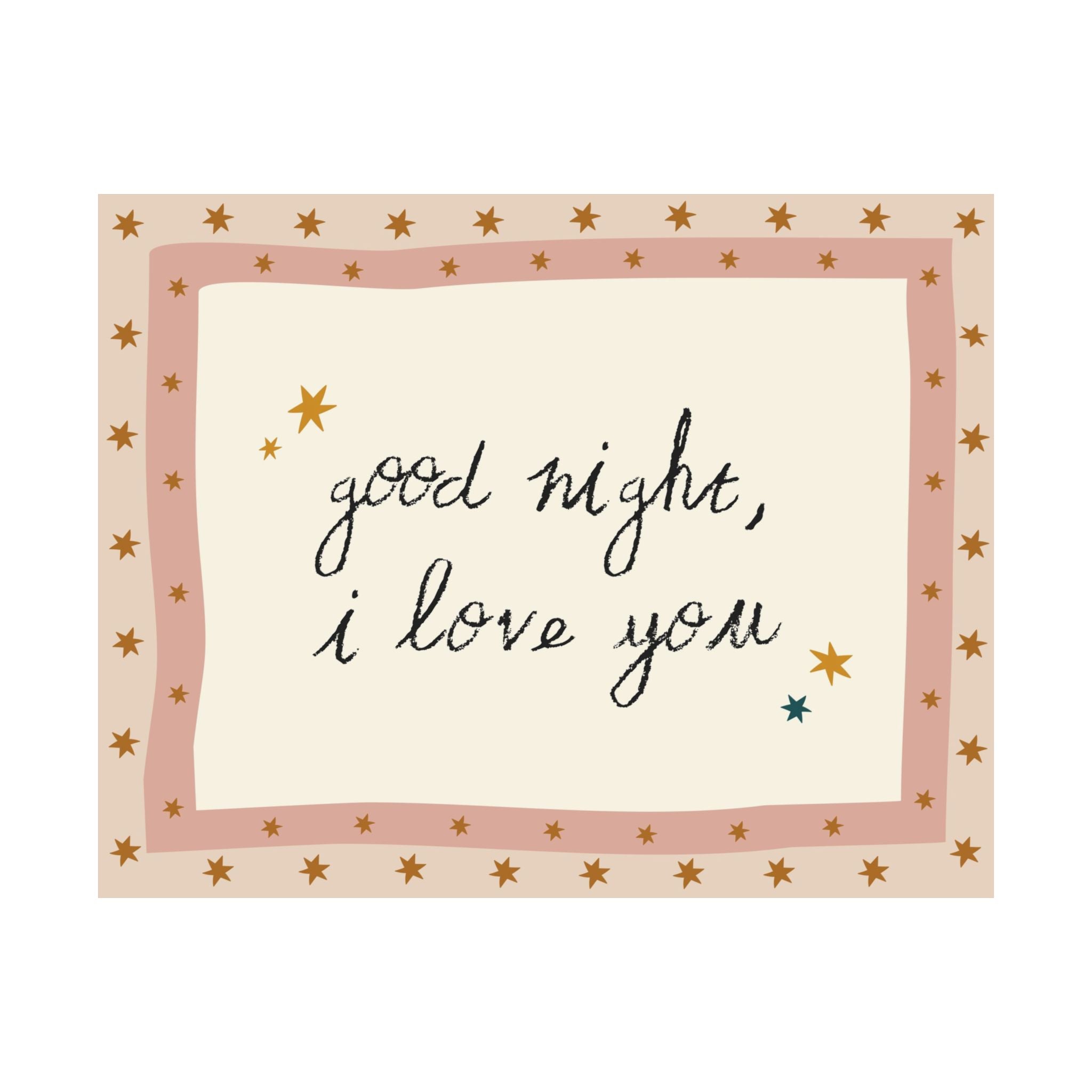 Good Night, I Love You Horizontal Poster