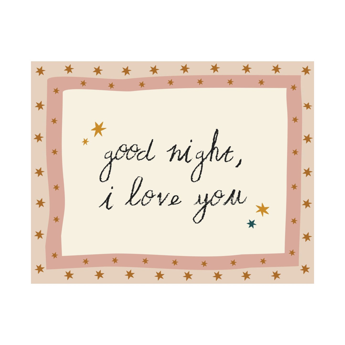 Good Night, I Love You Horizontal Poster