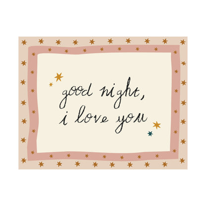 Good Night, I Love You Horizontal Poster