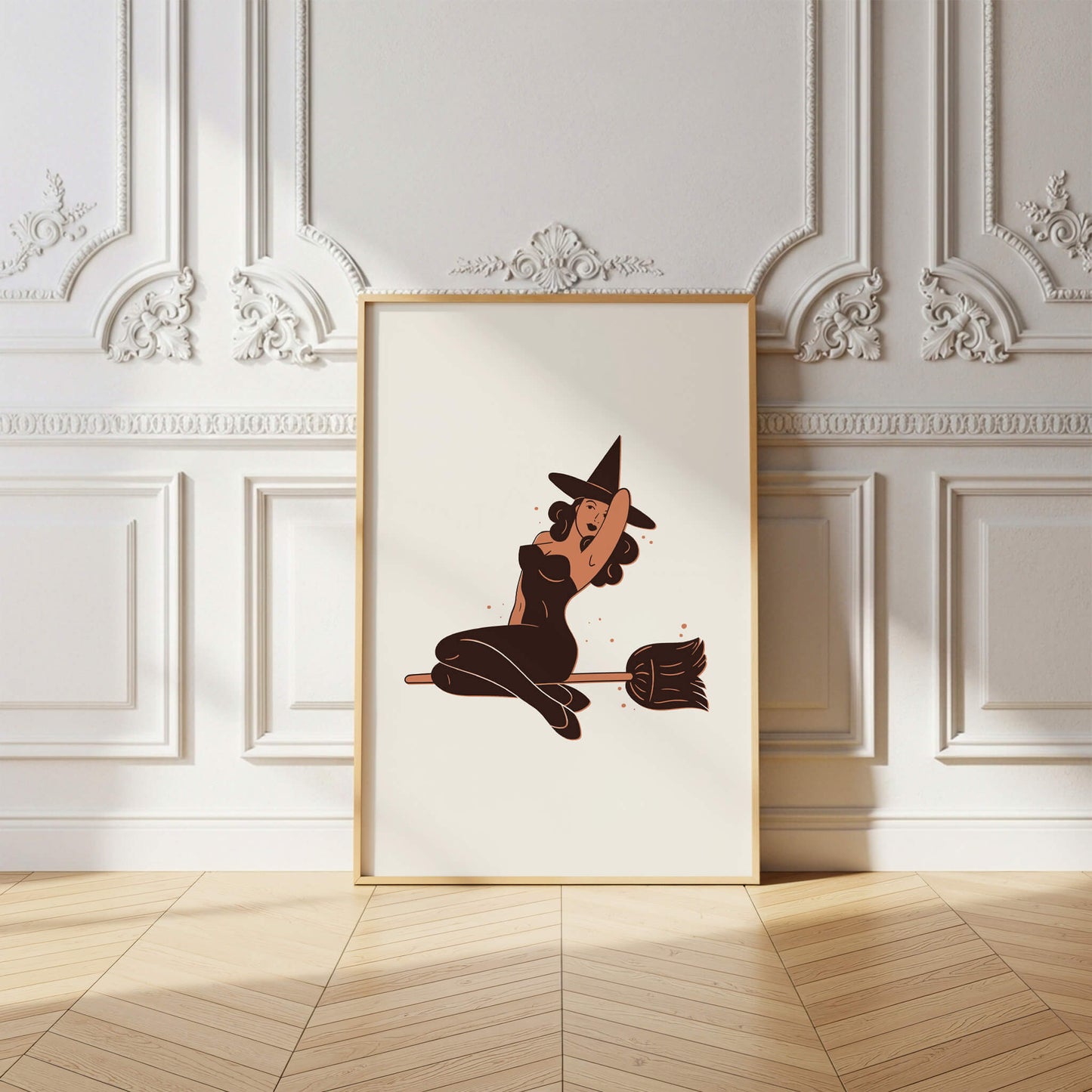 Retro Pin-Up Witch Poster