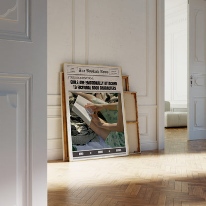 Bookish Color Newspaper Poster