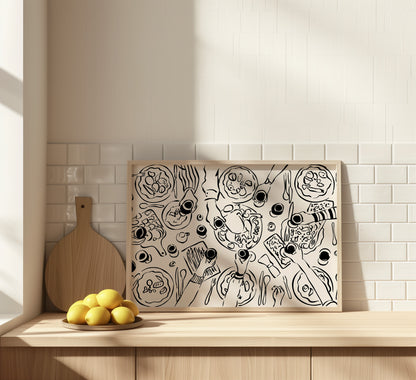 Dinner Party Horizontal Poster