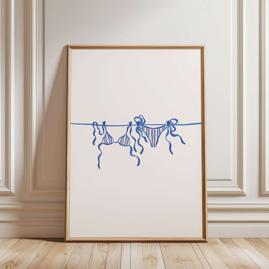 Bikini Line Drawing Poster
