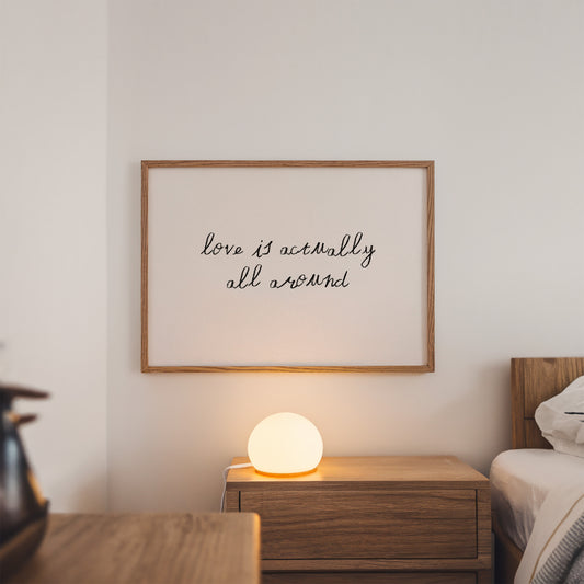 Love is Actually All Around Minimalist Quote Poster