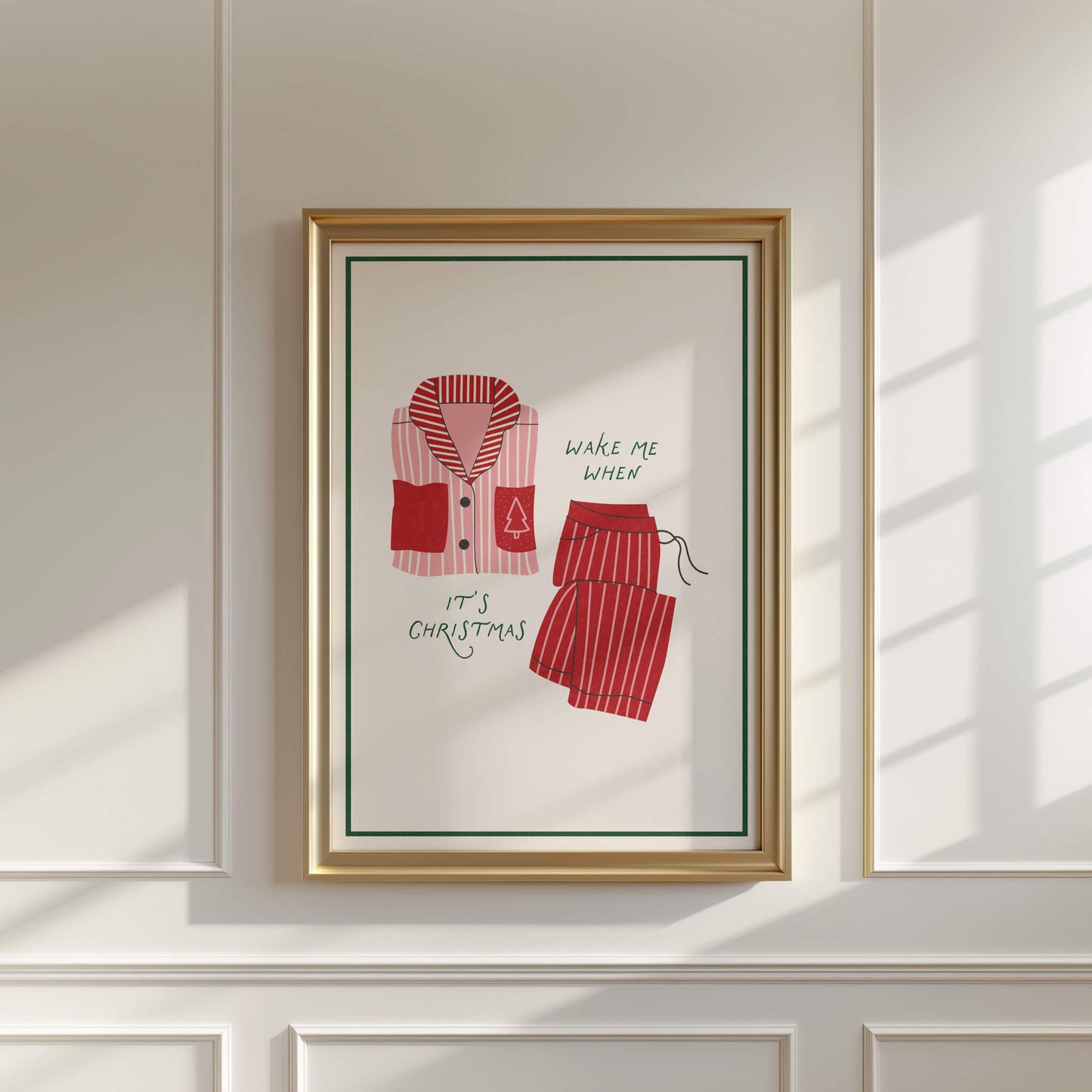 Wake Me When It’s Christmas Pajama Poster