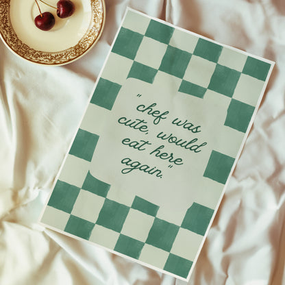 Chef Was Cute Kitchen Review Poster