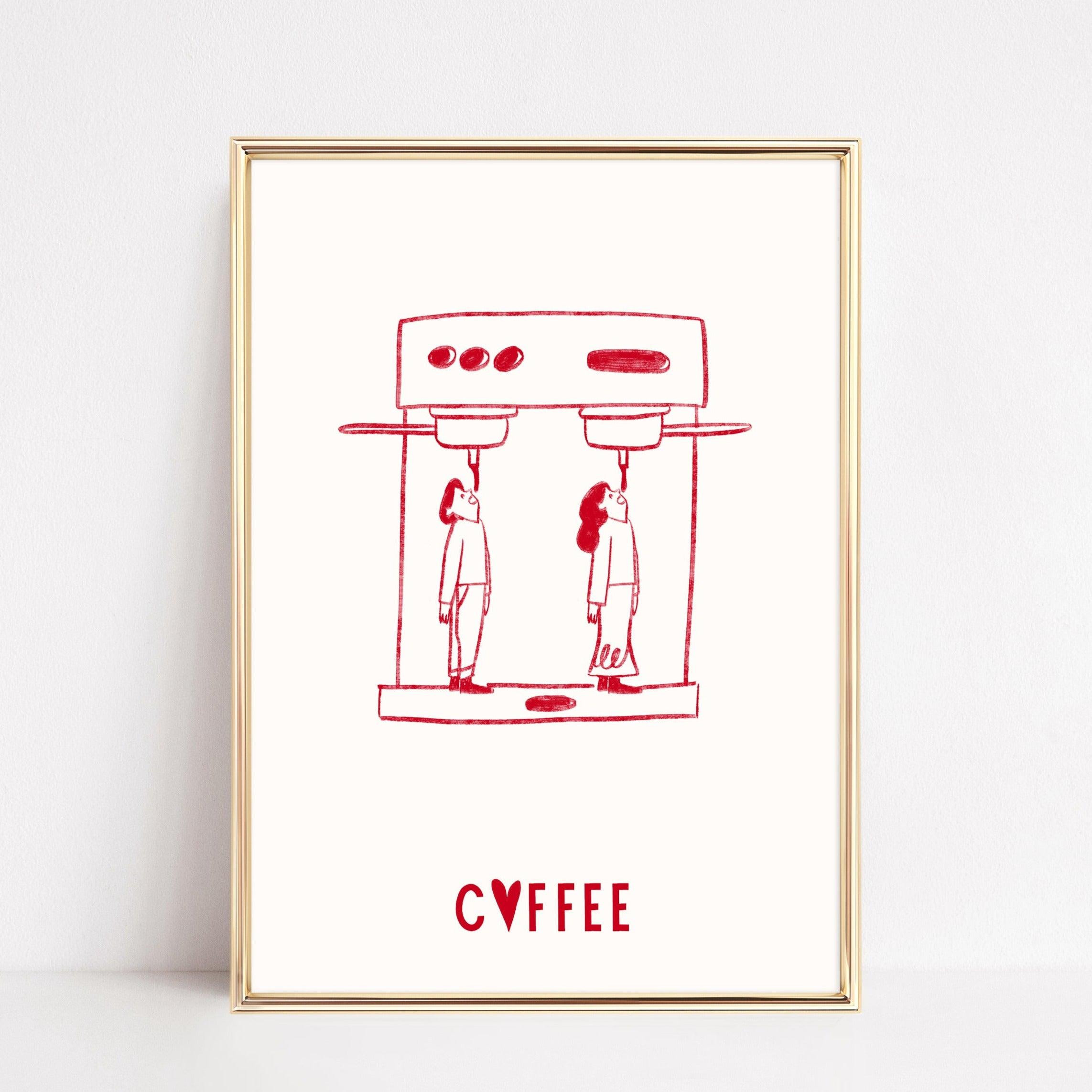 Coffee Lover Heart Poster
