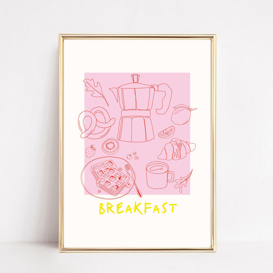 Breakfast and Coffee Poster