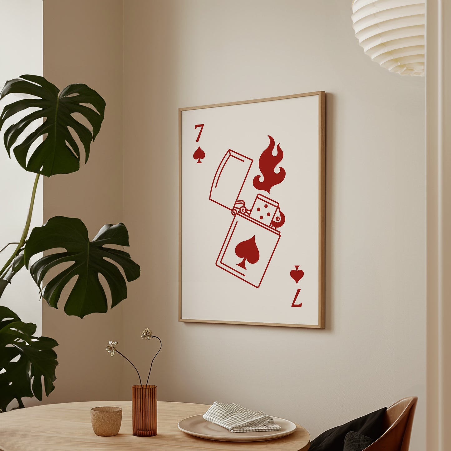 Lighter Playing Card Poster