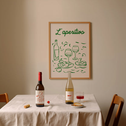 L' aperitivo Wine & Cheese Poster