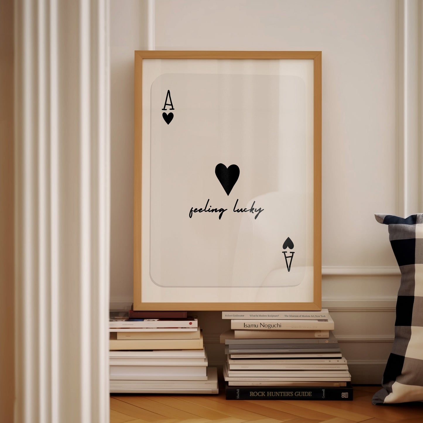Feeling Lucky Playing Card Black Poster