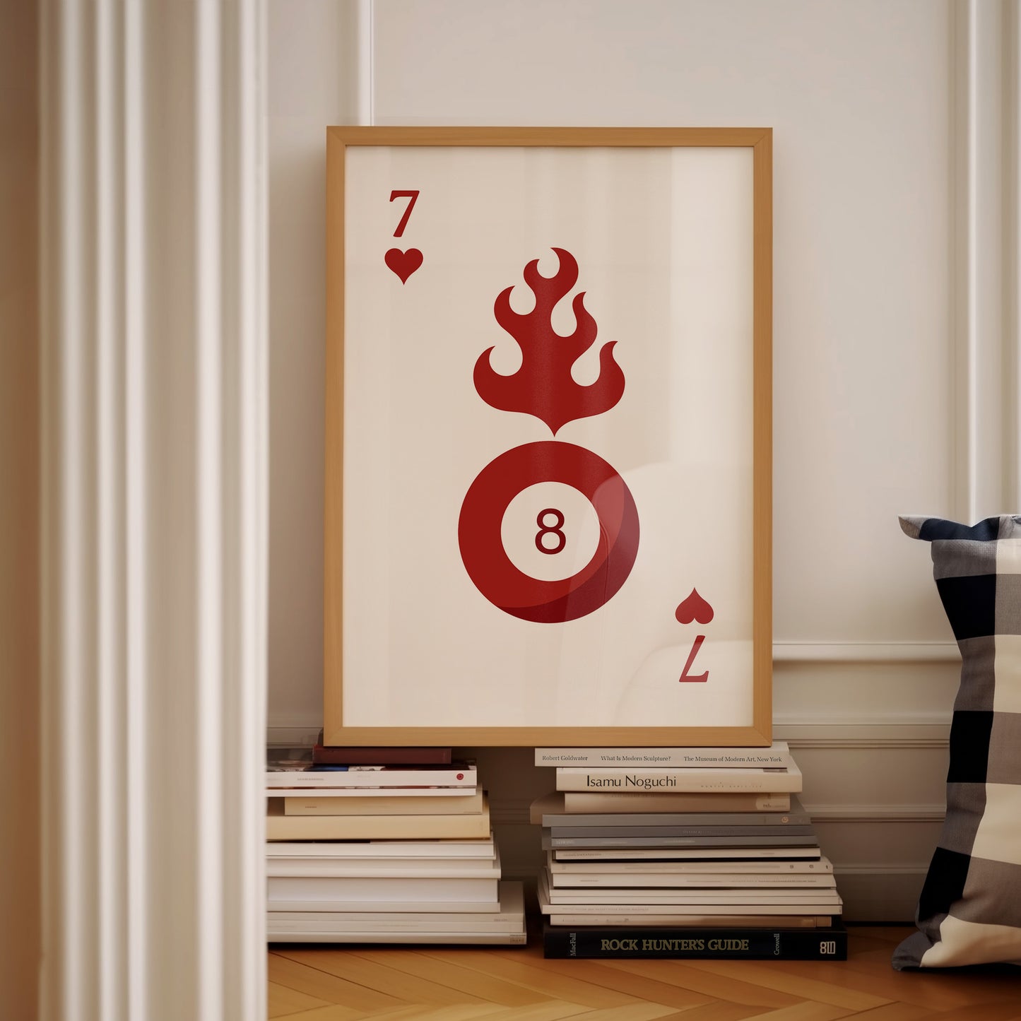 Eight Ball Playing Card Poster