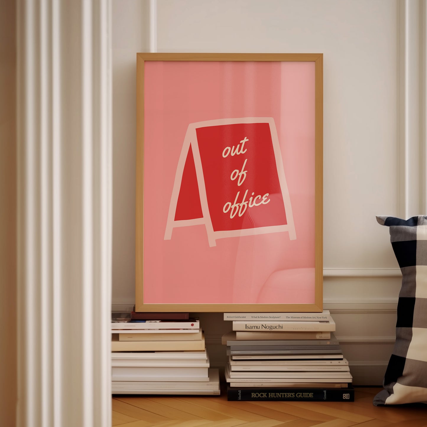 Out Of Office Red Poster
