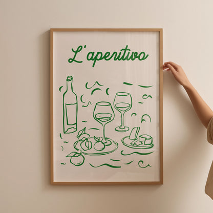 L' aperitivo Wine & Cheese Poster