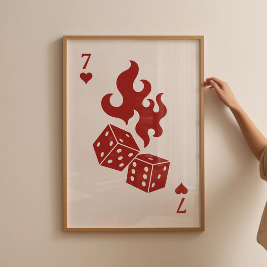 Lucky Dice Playing Card Poster