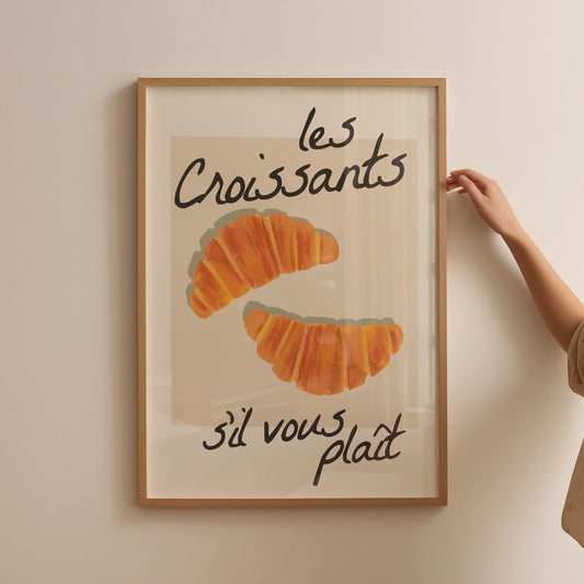 Croissants Breakfast Poster