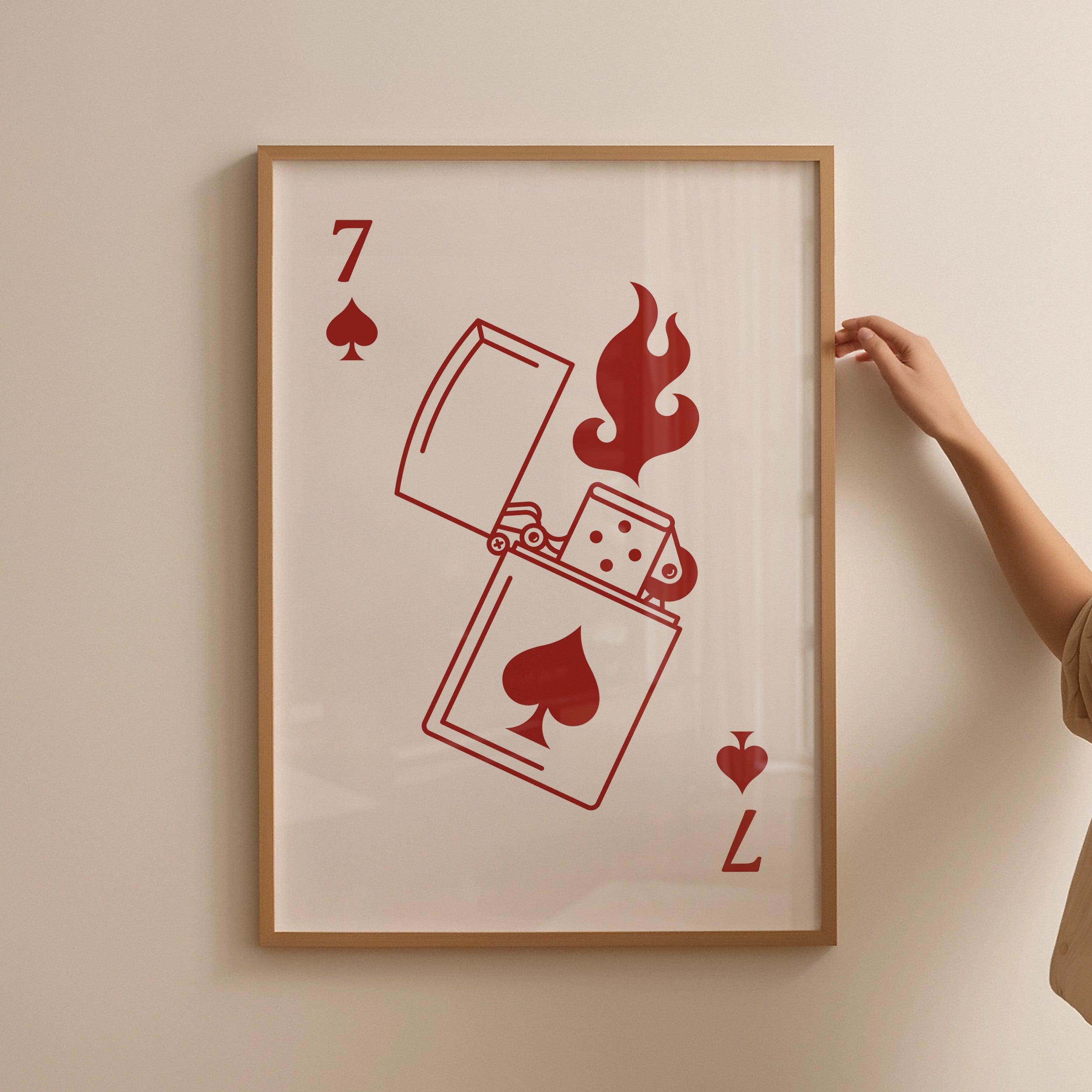 Lighter Playing Card Poster