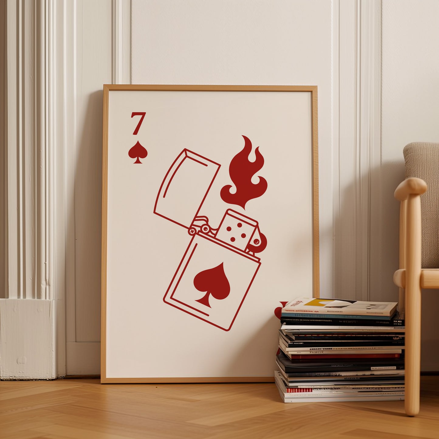 Lighter Playing Card Poster