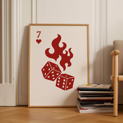 Lucky Dice Playing Card Poster