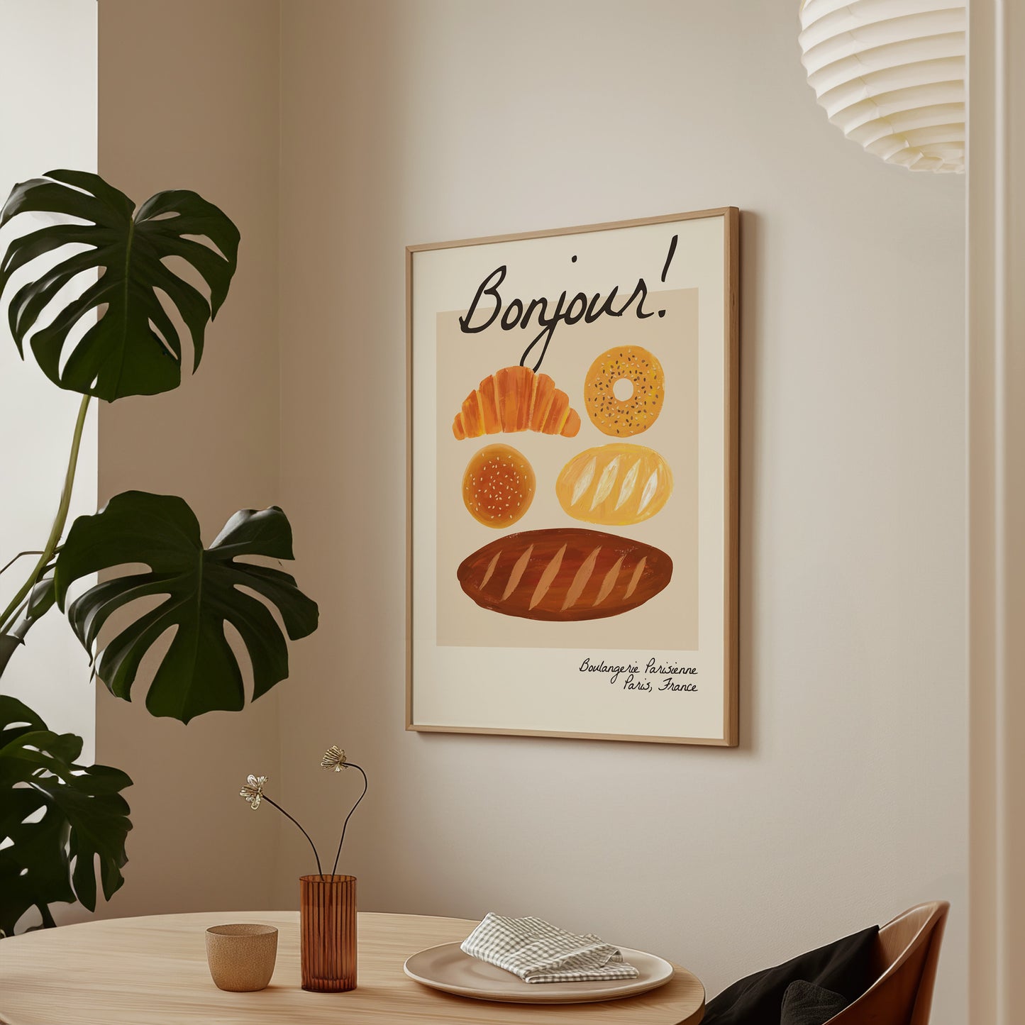 Set of 3 French Breakfast Prints