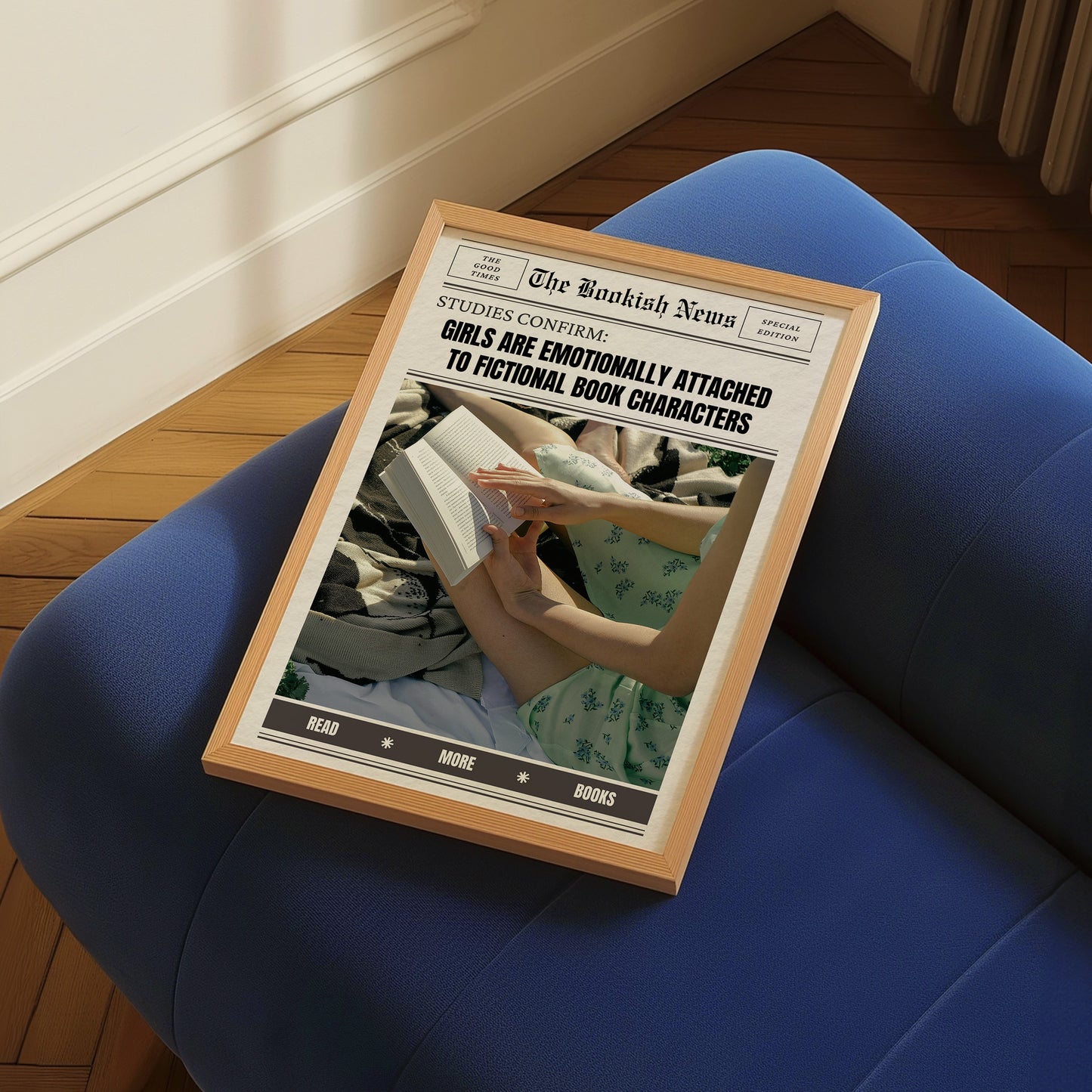 Bookish Color Newspaper Poster