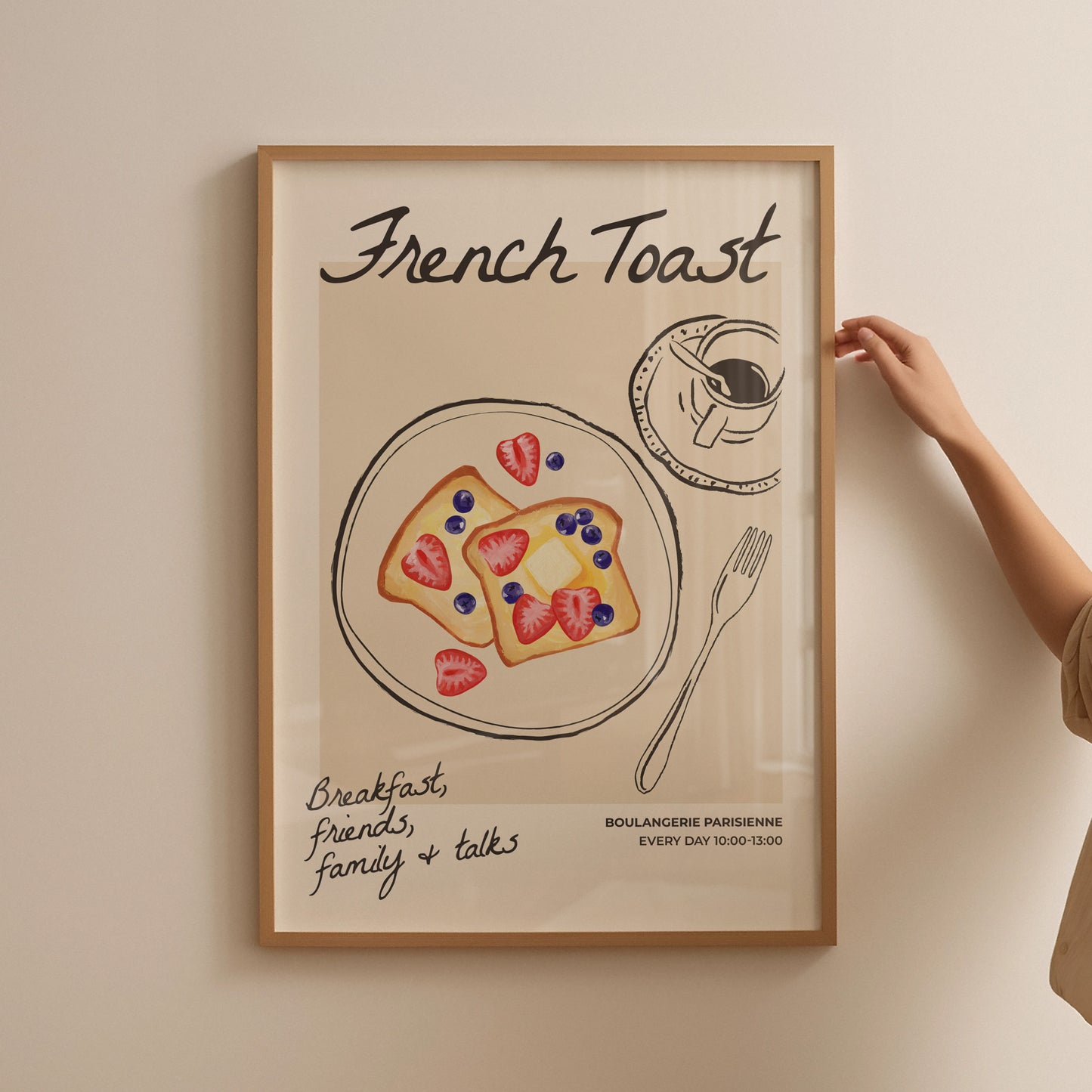 Set of 3 French Breakfast Prints